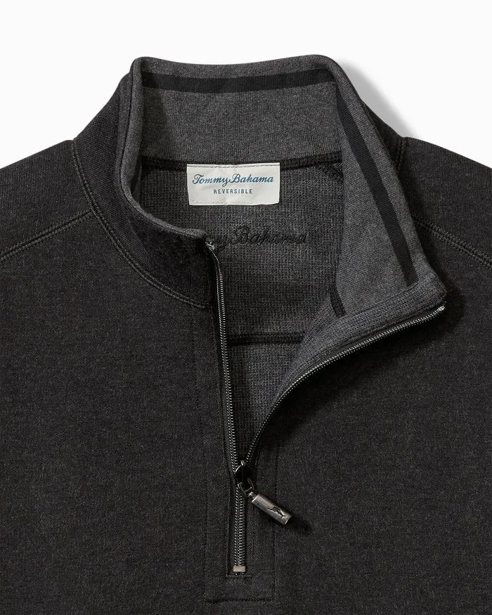 Tommy Bahama New Flip Coast Half Zip Sweater - Black Mens Tommy Bahama