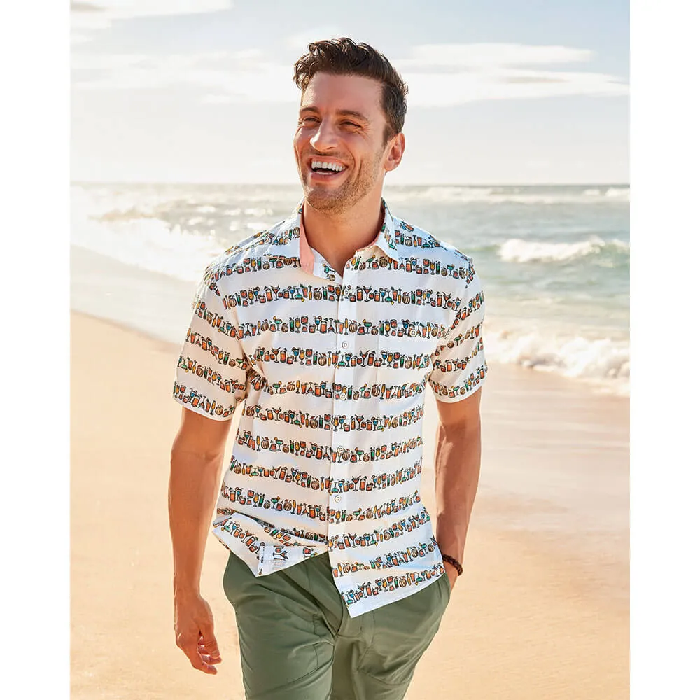Tommy Bahama Nova Wave Down The Hatch Camp Shirt - White Tommy Bahama Clothing