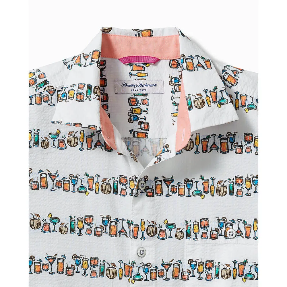 Tommy Bahama Nova Wave Down The Hatch Camp Shirt - White Tommy Bahama Clothing