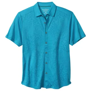 Tommy Bahama Palm Coast Cascade Vines Camp Shirt - Vacation Blue Mens Tommy Bahama