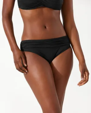 Tommy Bahama Pearl High Waist Sash Bikini Bottom - Black Tommy Bahama Clothing