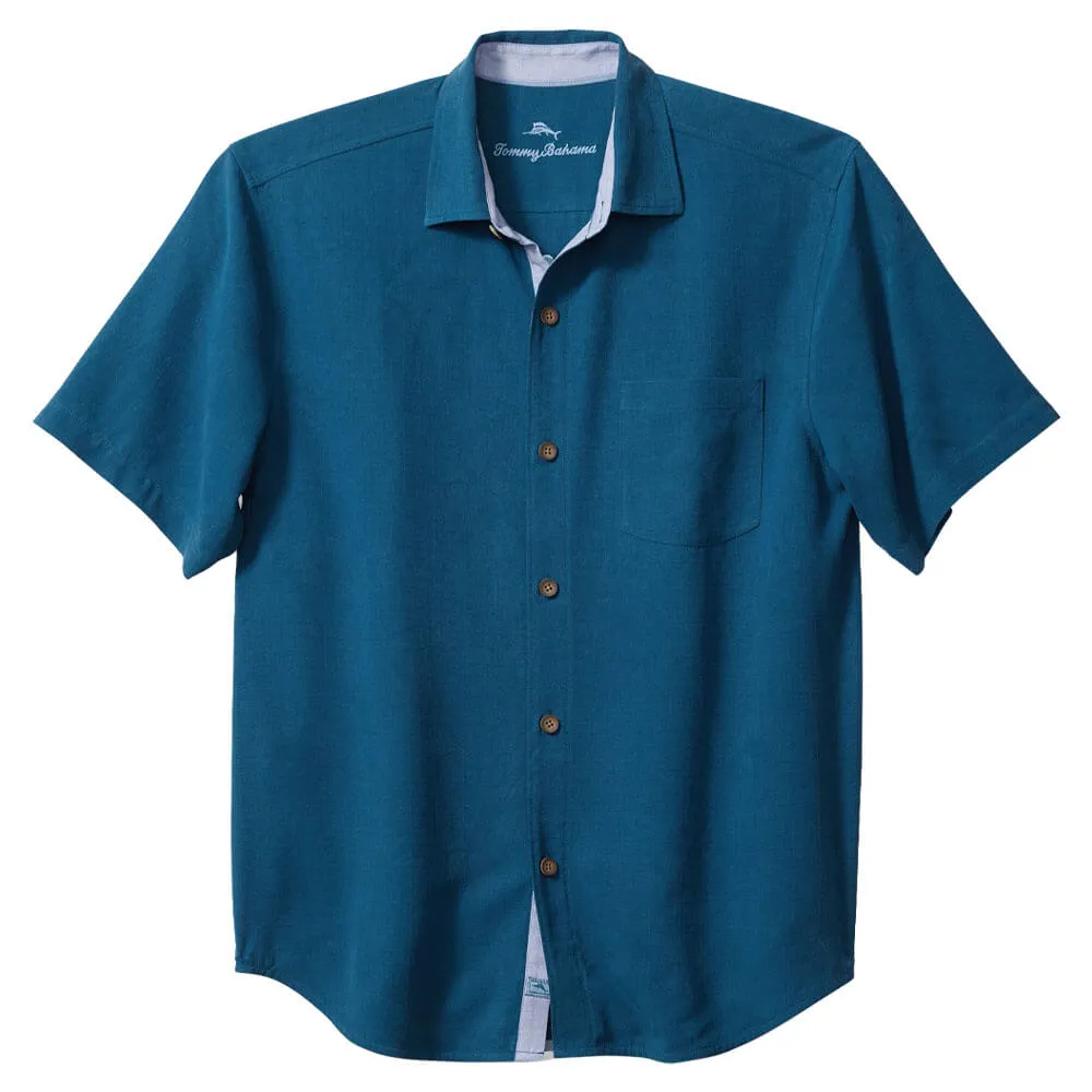 Tommy Bahama Pick Six Camp Shirt - Dark Cobalt Mens Tommy Bahama
