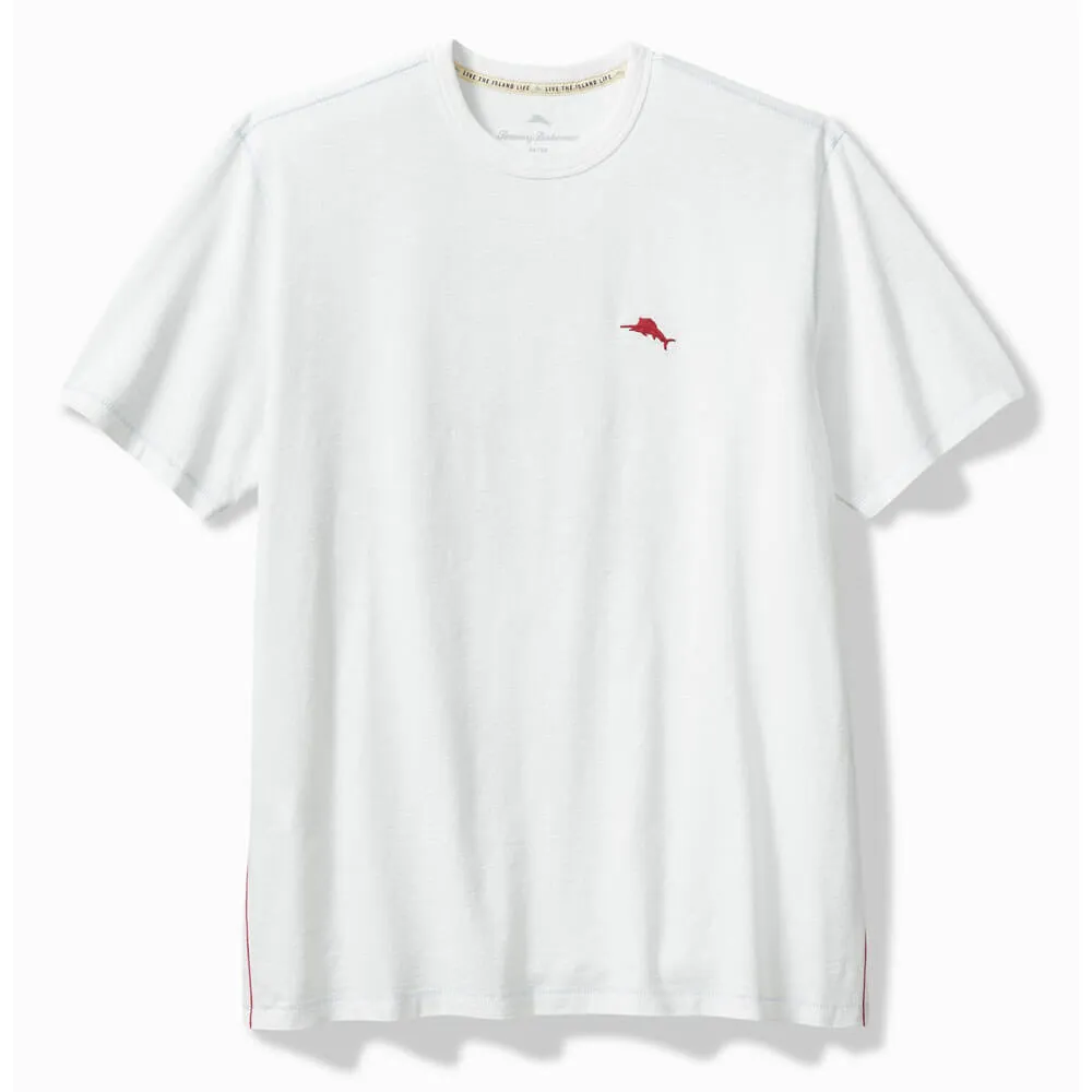 Tommy Bahama Red White Surf Lux Tee T-Shirt - White Mens Tommy Bahama