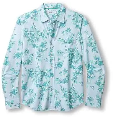 Tommy Bahama San Lucio Bloom To Spare Sport Shirt - Spa Blue Tommy Bahama Clothing
