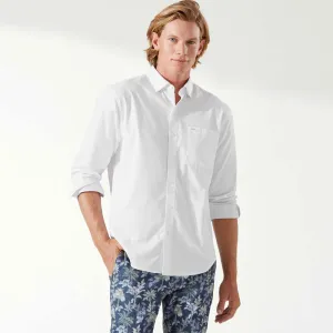 Tommy Bahama Sarasota Strtch Ventura Stripe Sport Shirt - White Mens Tommy Bahama