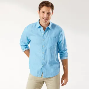 Tommy Bahama Sea Glass Breezer Long Sleeve Linen Shirt - Blue Yonder Mens Tommy Bahama