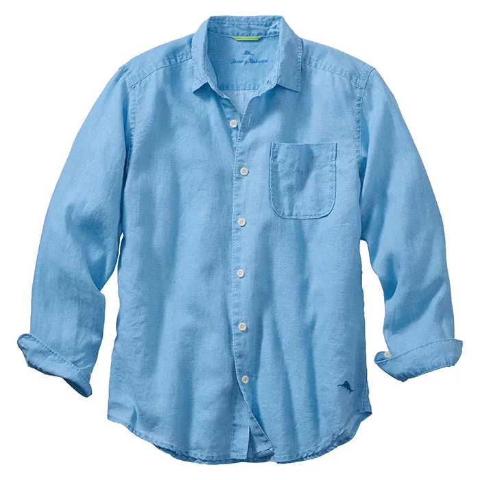Tommy Bahama Sea Glass Breezer Long Sleeve Linen Shirt - Blue Yonder Mens Tommy Bahama