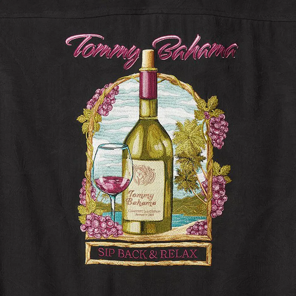 Tommy Bahama Sip Back And Relax Camp Shirt - Black Tommy Bahama Clothing