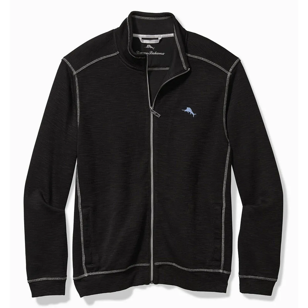 Tommy Bahama Tobago Bay Full Zip Jacket - Black Tommy Bahama Clothing