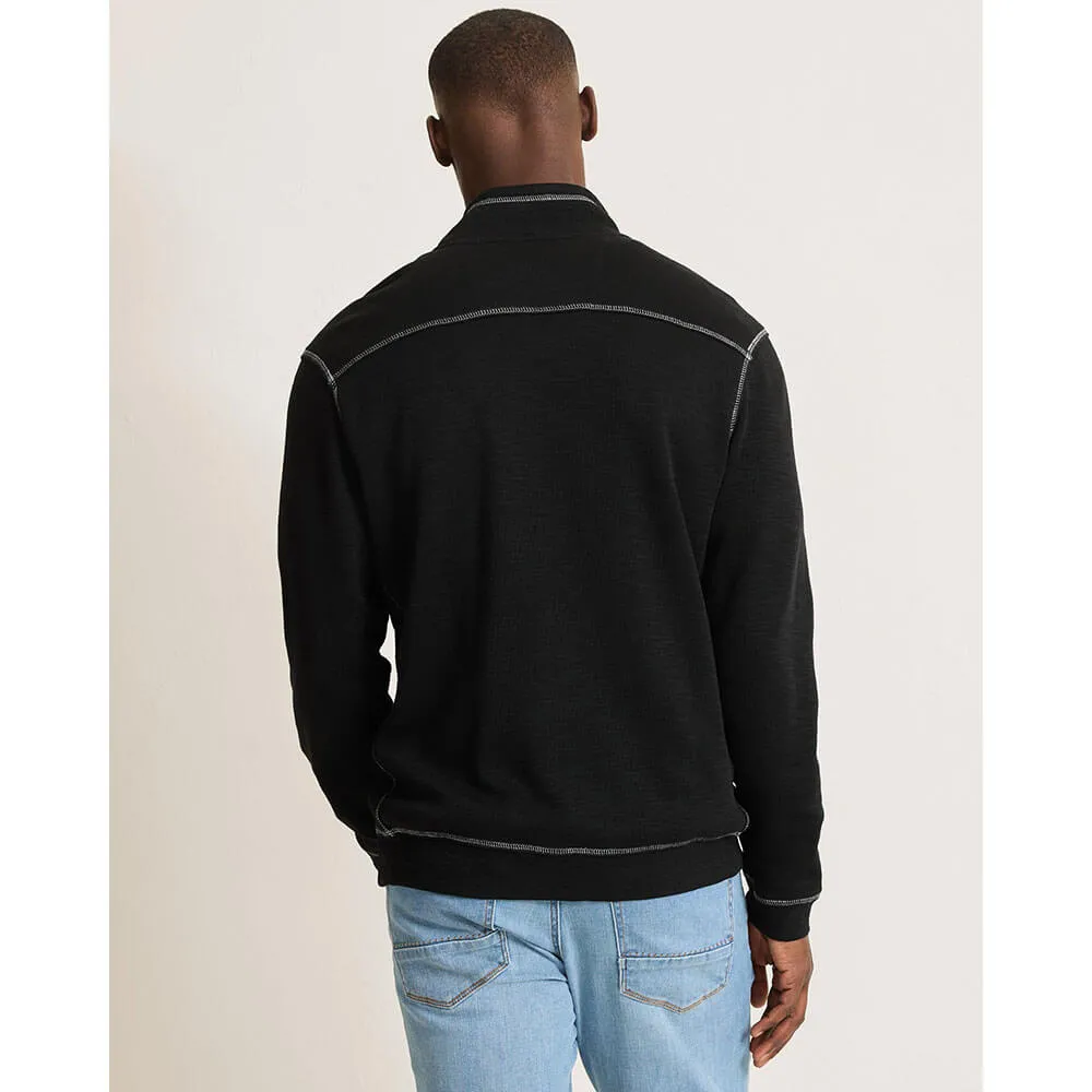 Tommy Bahama Tobago Bay Full Zip Jacket - Black Tommy Bahama Clothing