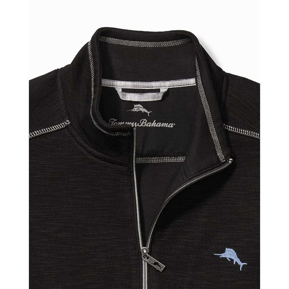 Tommy Bahama Tobago Bay Full Zip Jacket - Black Tommy Bahama Clothing