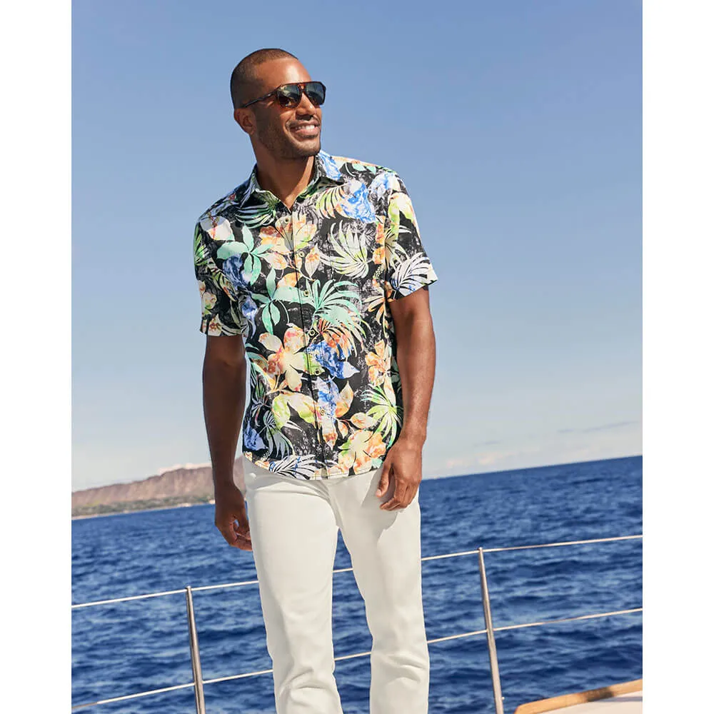 Tommy Bahama Tortola Hasta La Fuego Camp Shirt - Black Tommy Bahama Clothing