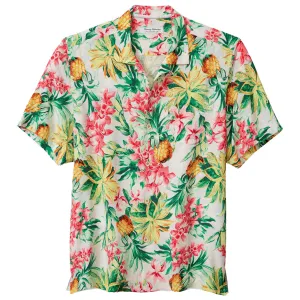 Tommy Bahama Veracruz Cay Orchid Oasis Camp Shirt - Summer Grey Mens Tommy Bahama