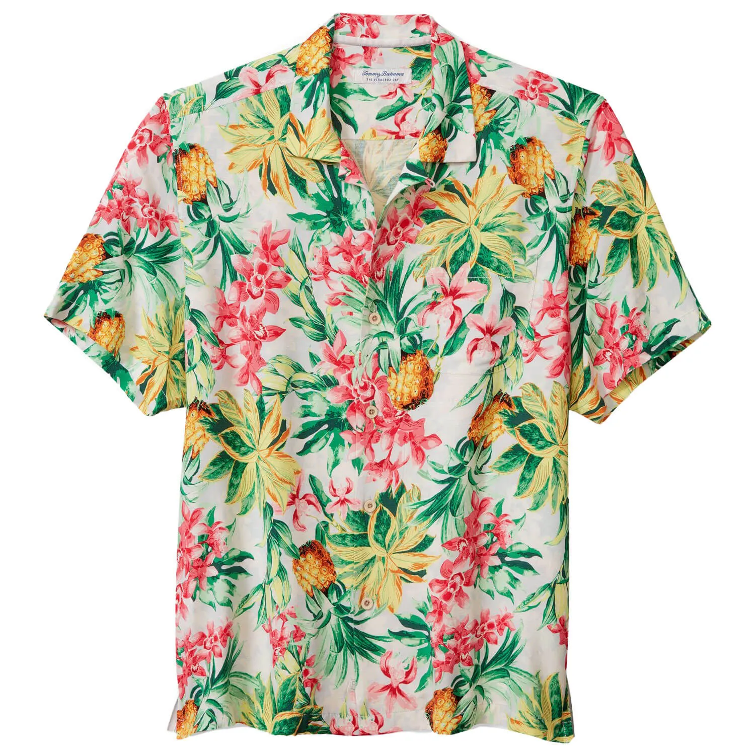 Tommy Bahama Veracruz Cay Orchid Oasis Camp Shirt - Summer Grey Mens Tommy Bahama