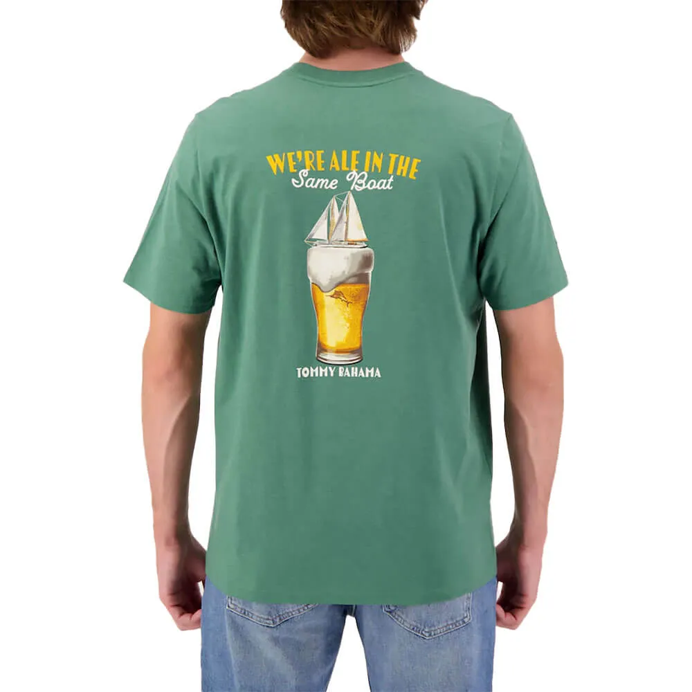 Tommy Bahama We Re All In The Same Boat T-Shirt - Green Meadow Heather Mens Tommy Bahama