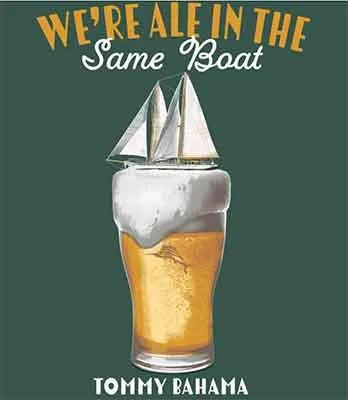 Tommy Bahama We Re All In The Same Boat T-Shirt - Green Meadow Heather Mens Tommy Bahama