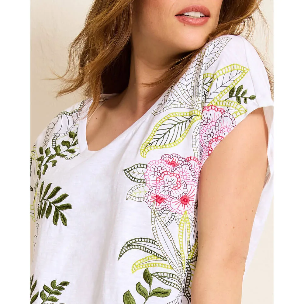 Tommy Bahama Women's Blooming Laelia Lux T-Shirt - White Tommy Bahama Clothing