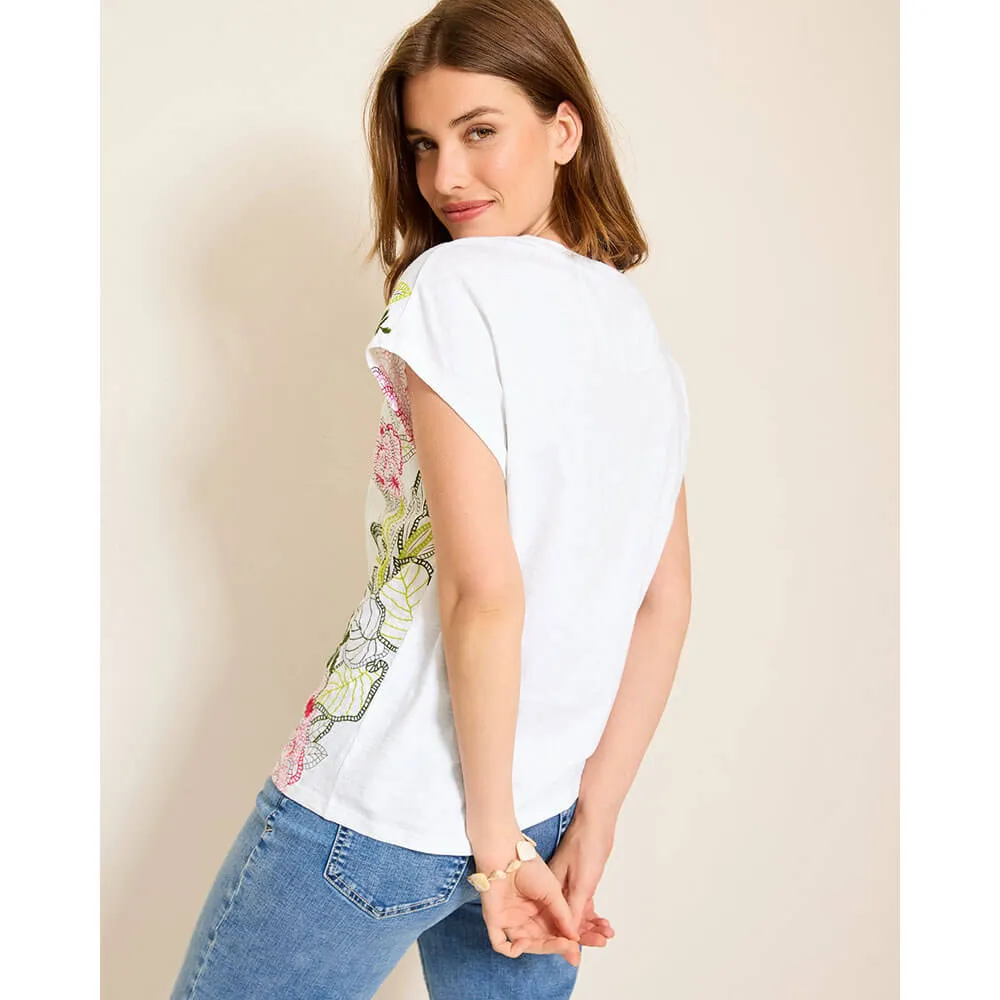 Tommy Bahama Women's Blooming Laelia Lux T-Shirt - White Tommy Bahama Clothing