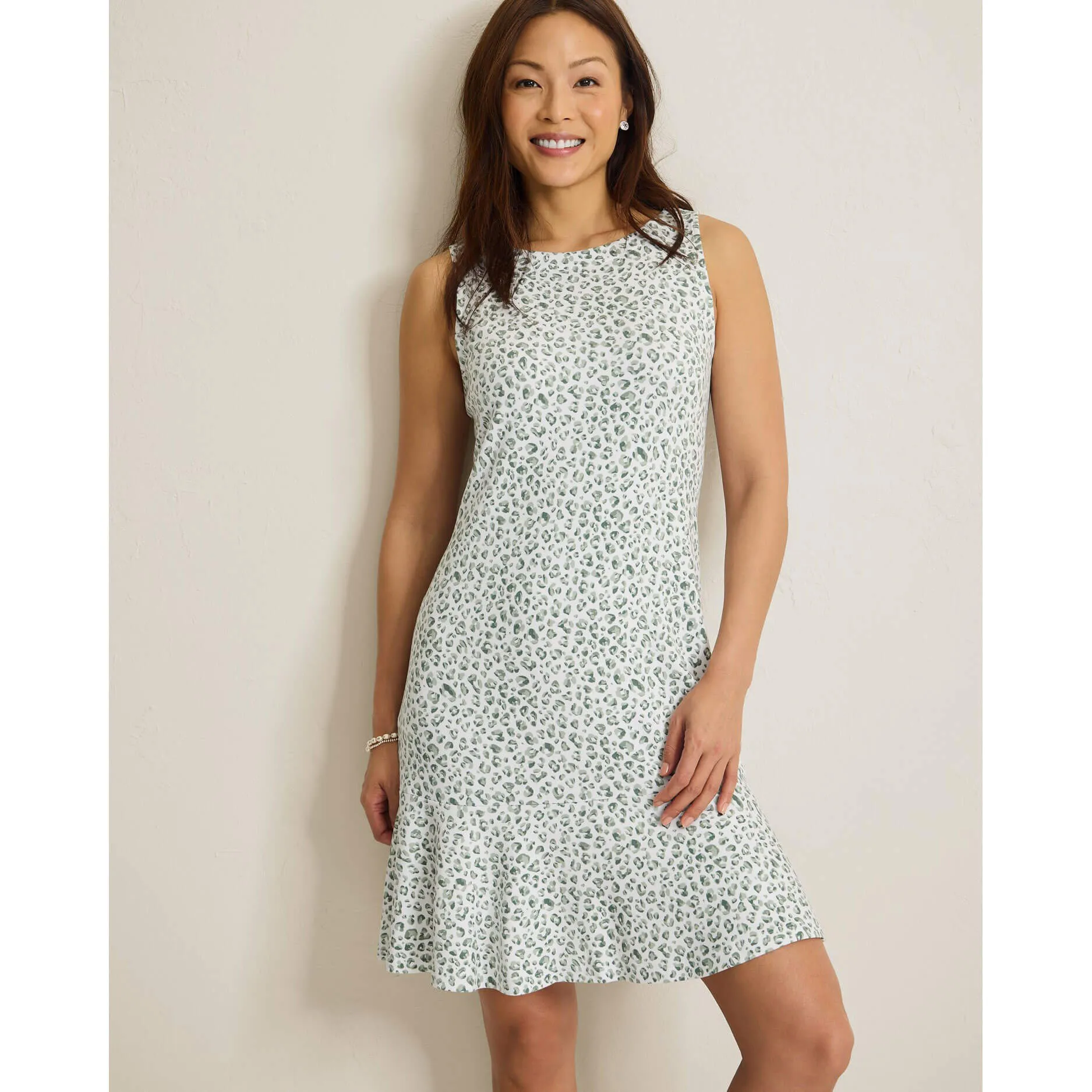 Tommy Bahama Women's Darcy Lux Leo Flounce Dress - Aloe Tommy Bahama Clothing