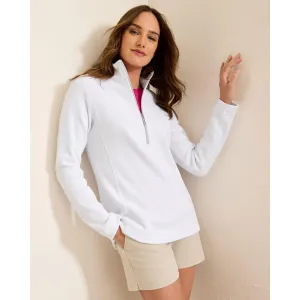 Tommy Bahama Women's New Aruba Half Zip Sweatshirt - White* Tommy Bahama Clothing
