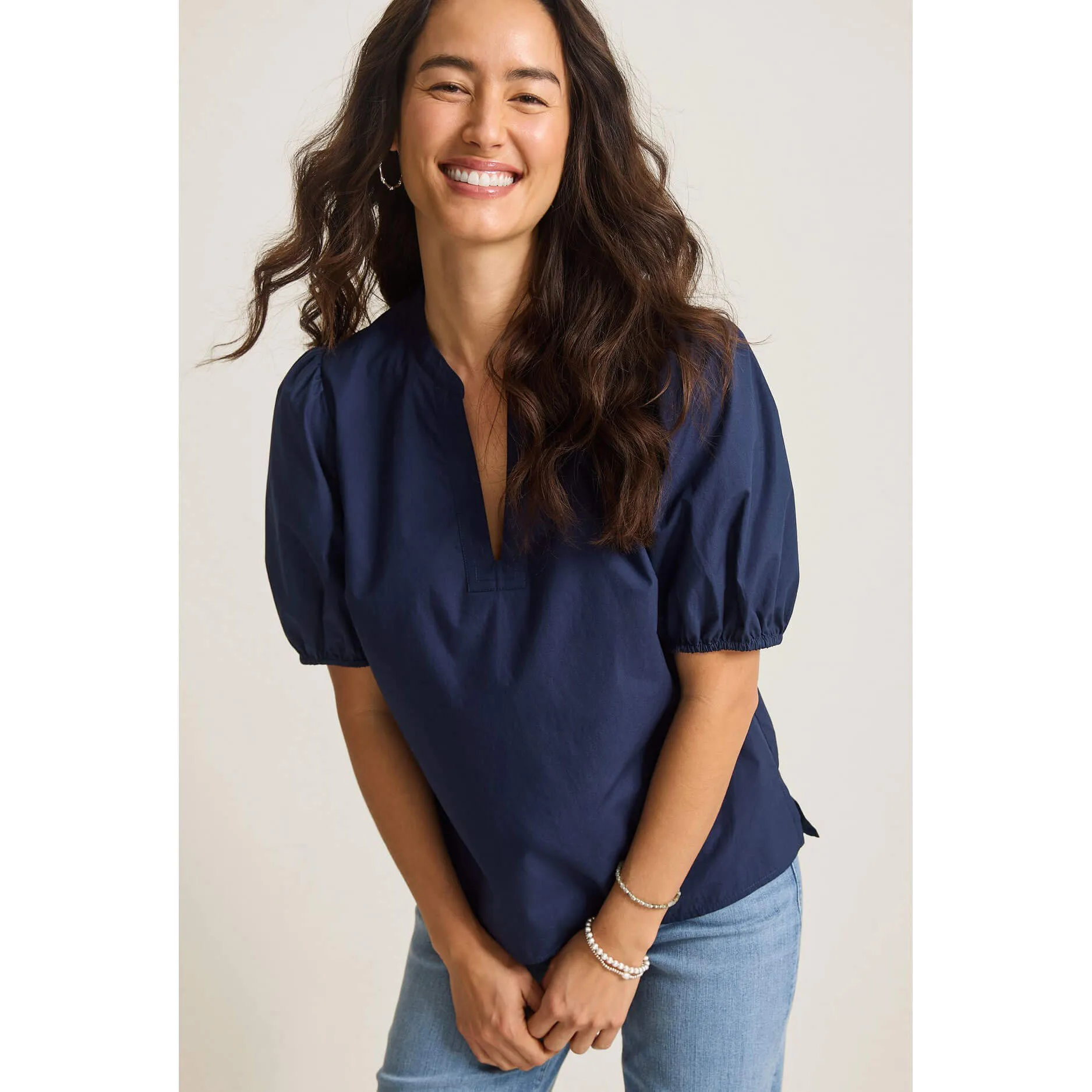 Tommy Bahama Women's Oceana Puff Short Sleeve Top - Coastline Tommy Bahama Clothing