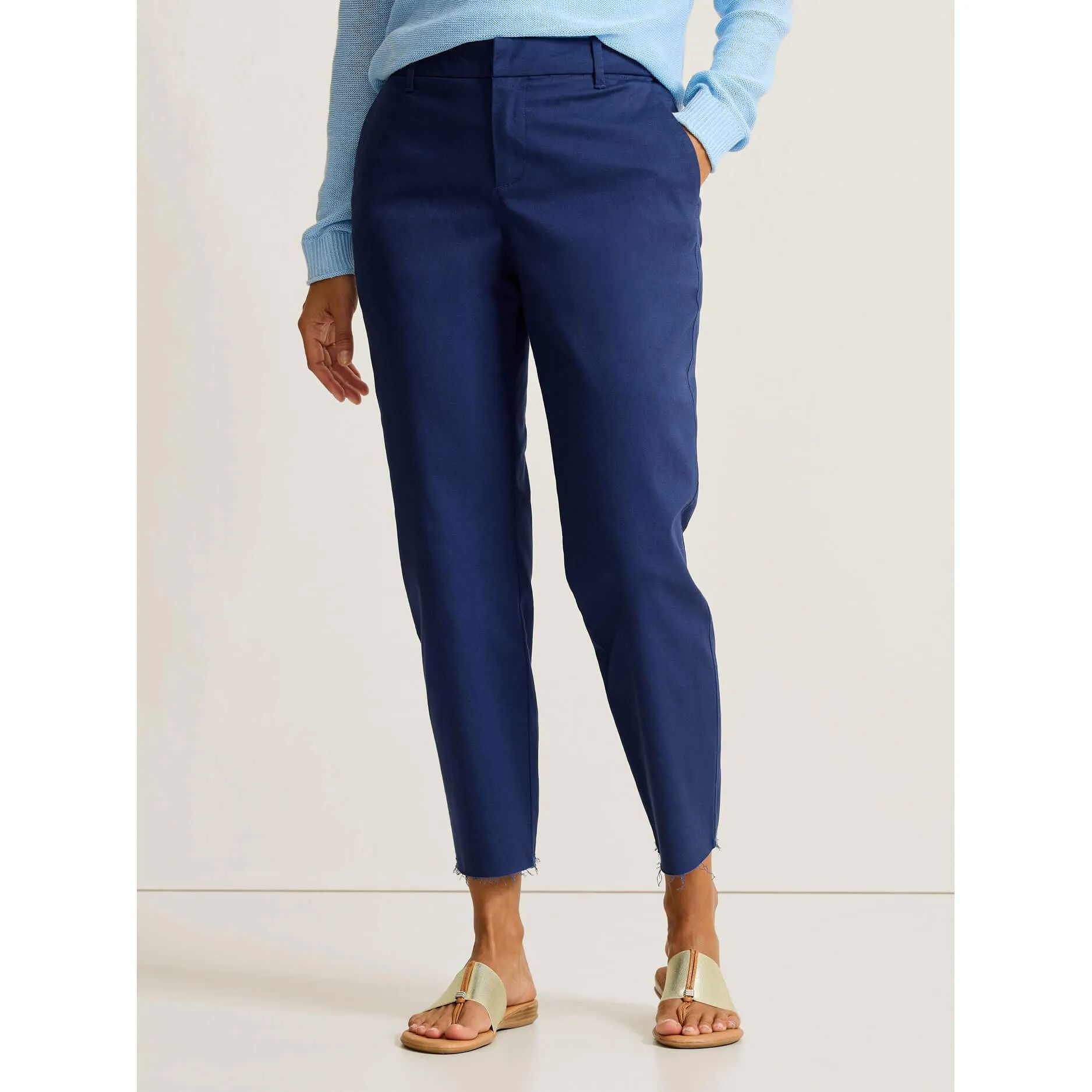 Tommy Bahama Women's Raw Edge Crop Chino Pants - Island Navy Tommy Bahama Clothing