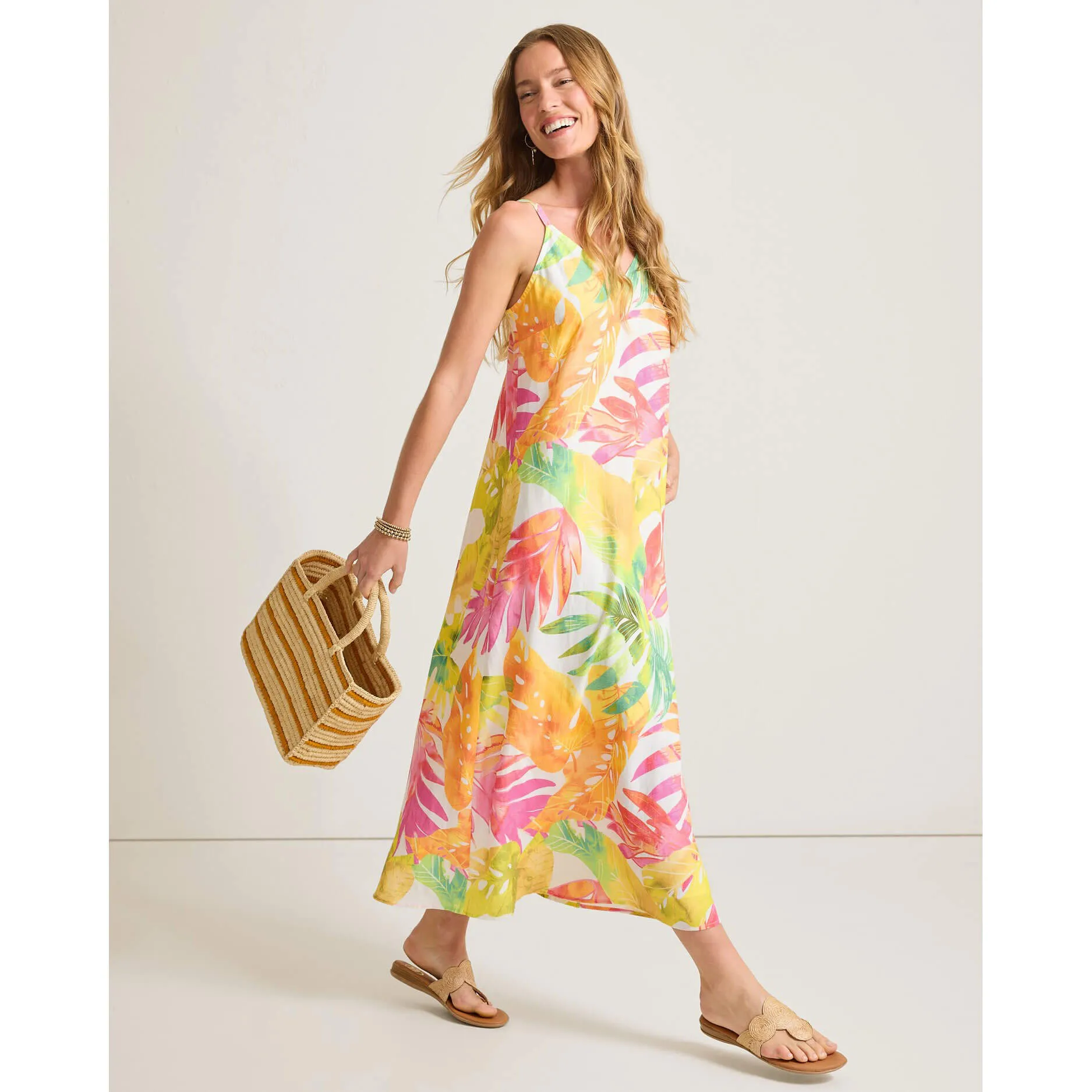 Tommy Bahama Women's Tropicana Isle Sleeveless Maxi Dress - White Tommy Bahama Clothing