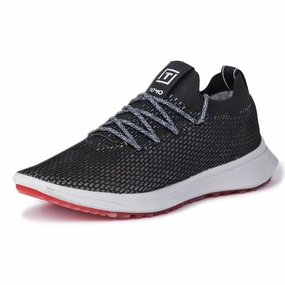 Tomo Alpha Wide Golf Shoes - Carbon Black Spikeless golf footwear