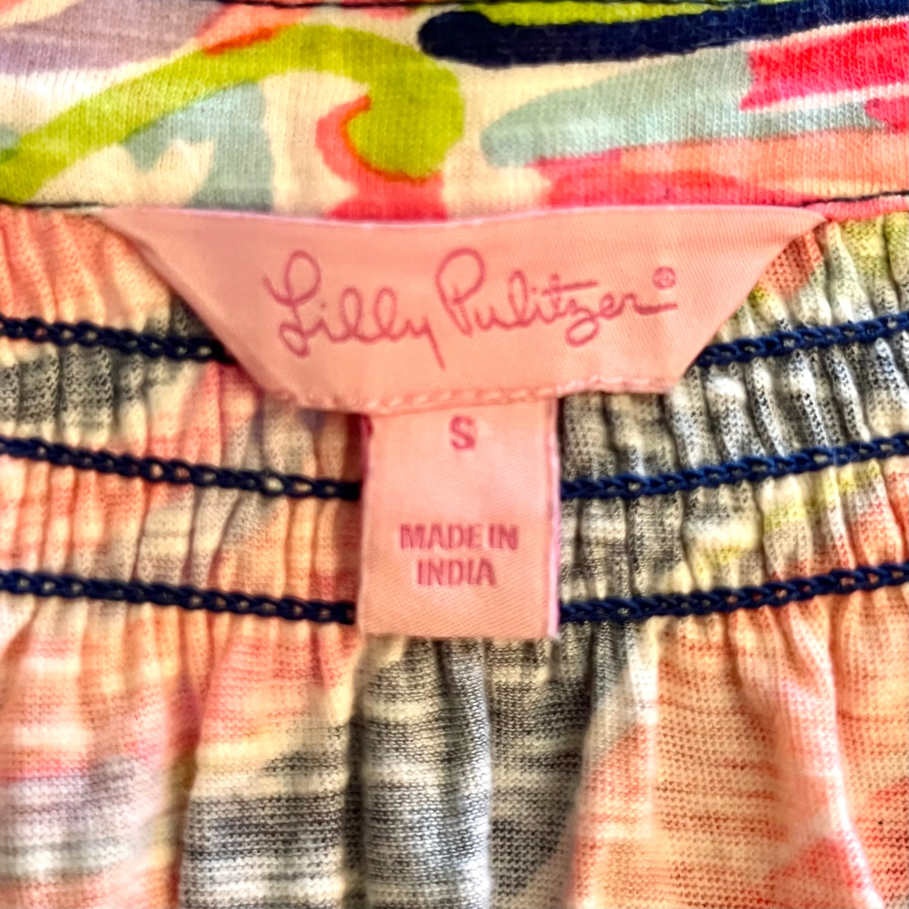 Top Sleeveless Designer By Lilly Pulitzer In Blue & Pink, Size: S lilly pulitzer