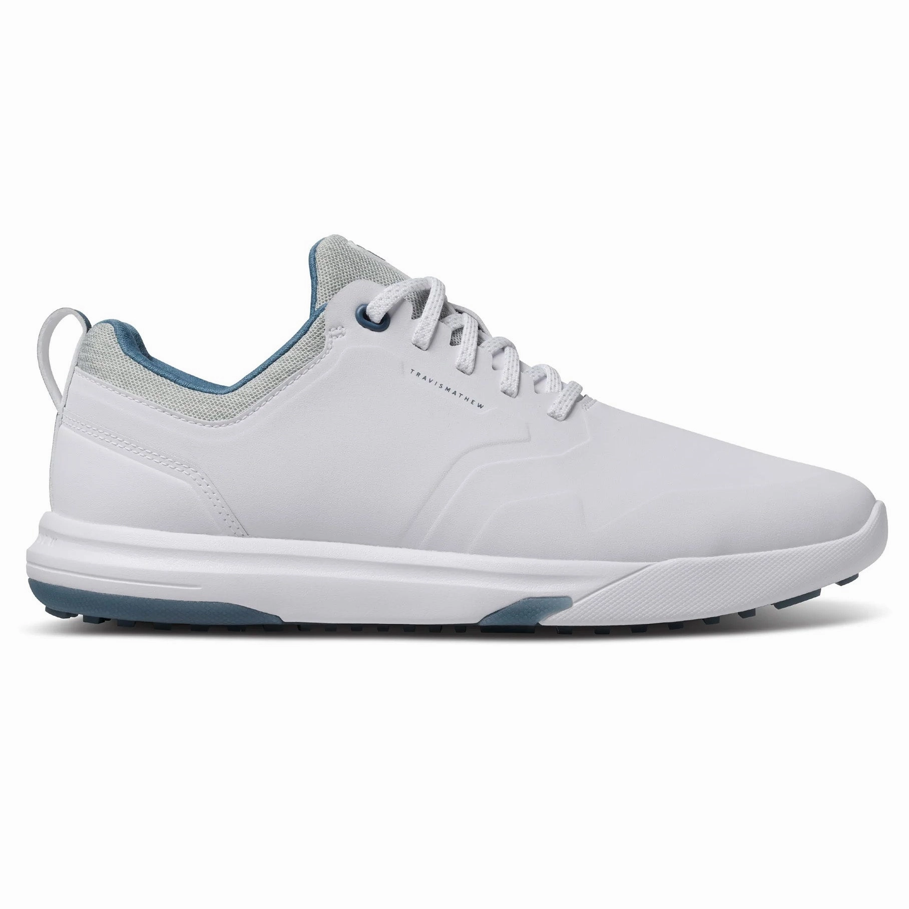 Travis Mathew The Daily Pro Hybrid Plus Spikeless Golf Shoes - White/Blue Spikeless golf footwear
