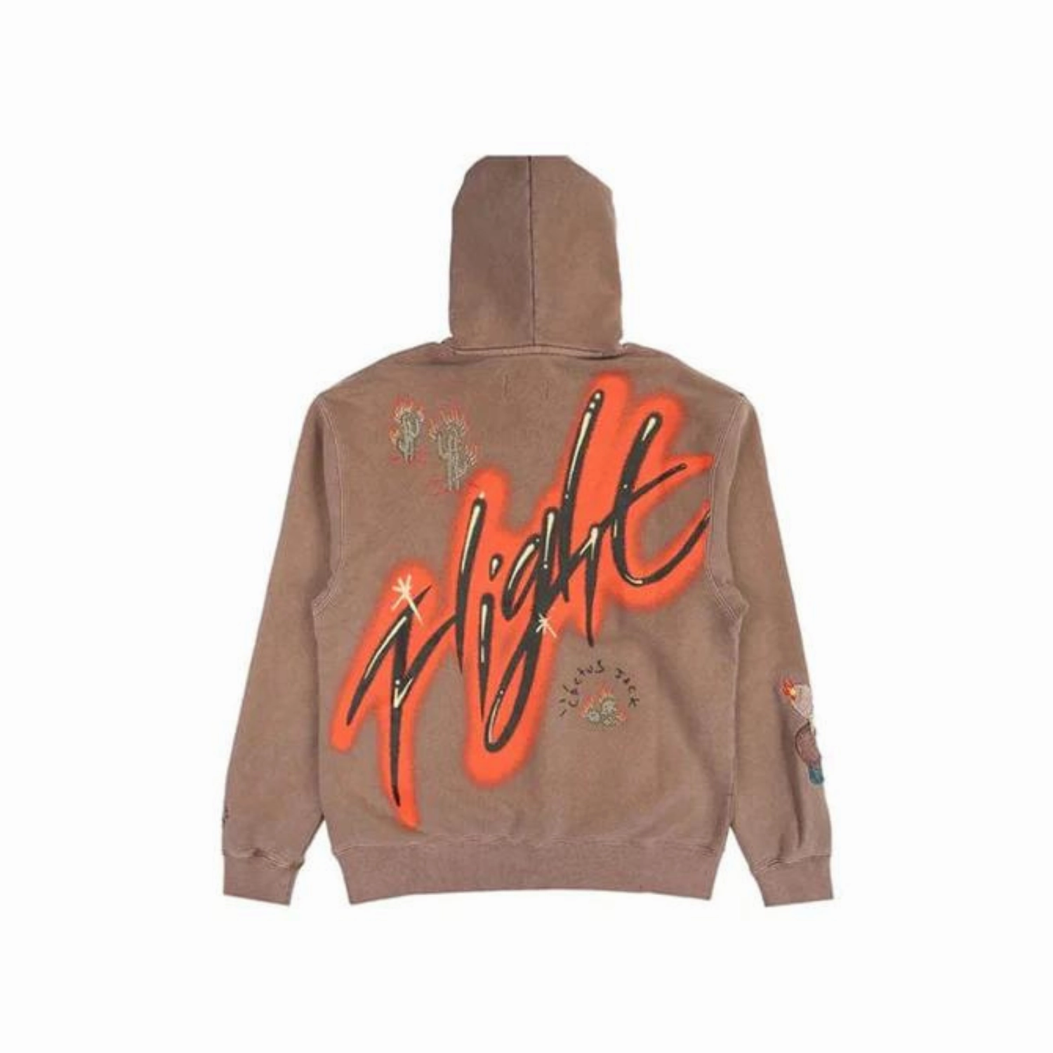 Travis Scott x Jordan Flight Graphic Hoodie Archaeo Brown Basketball Shoes