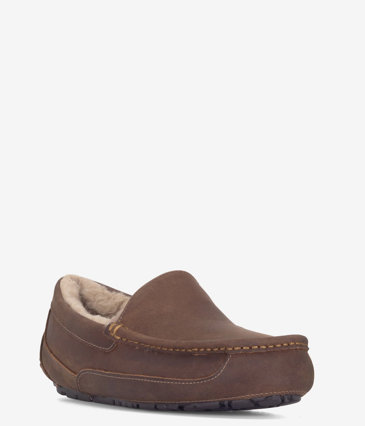 UGG Ascot Matte Leather Slipper - Men Mens Winter Slip-Ons