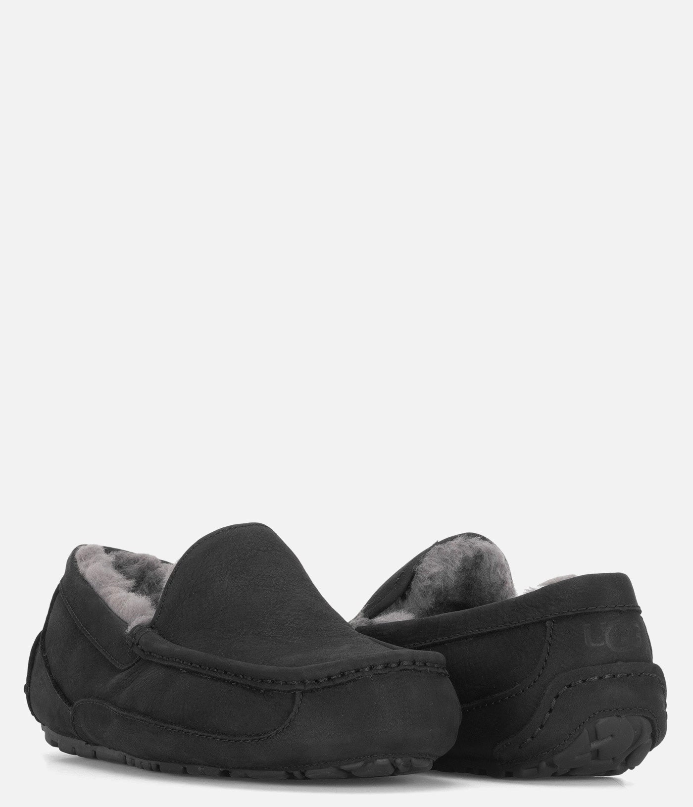 UGG Ascot Matte Leather Slipper - Men Mens Winter Slip-Ons