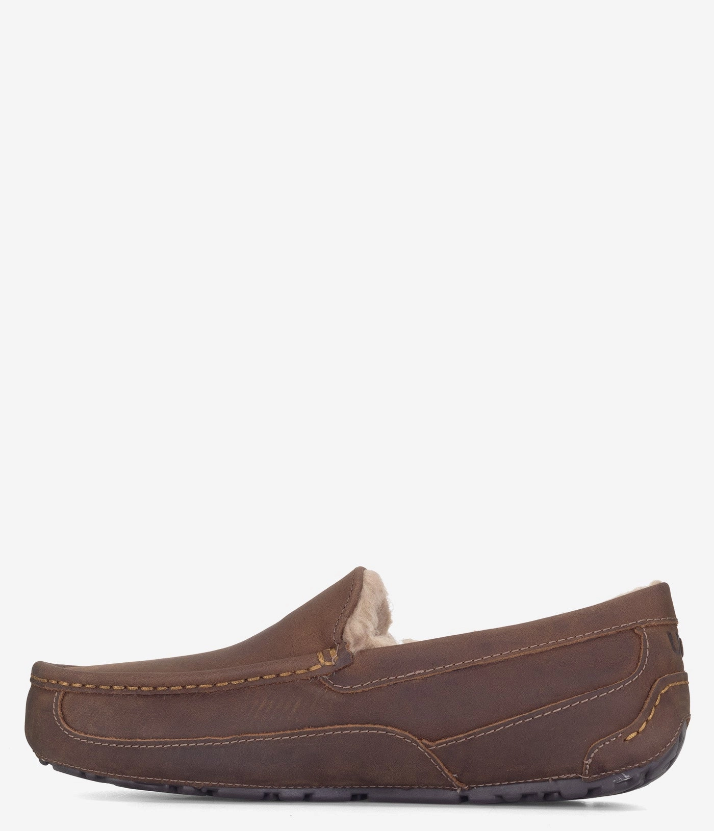UGG Ascot Matte Leather Slipper - Men Mens Winter Slip-Ons