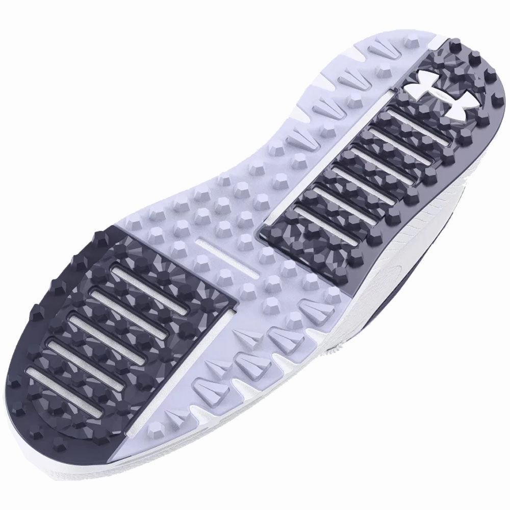 Under Armour Charged Breathe 2 Spikeless Ladies Shoes - White/Midnight Navy/Celeste Performance Golf Trainers