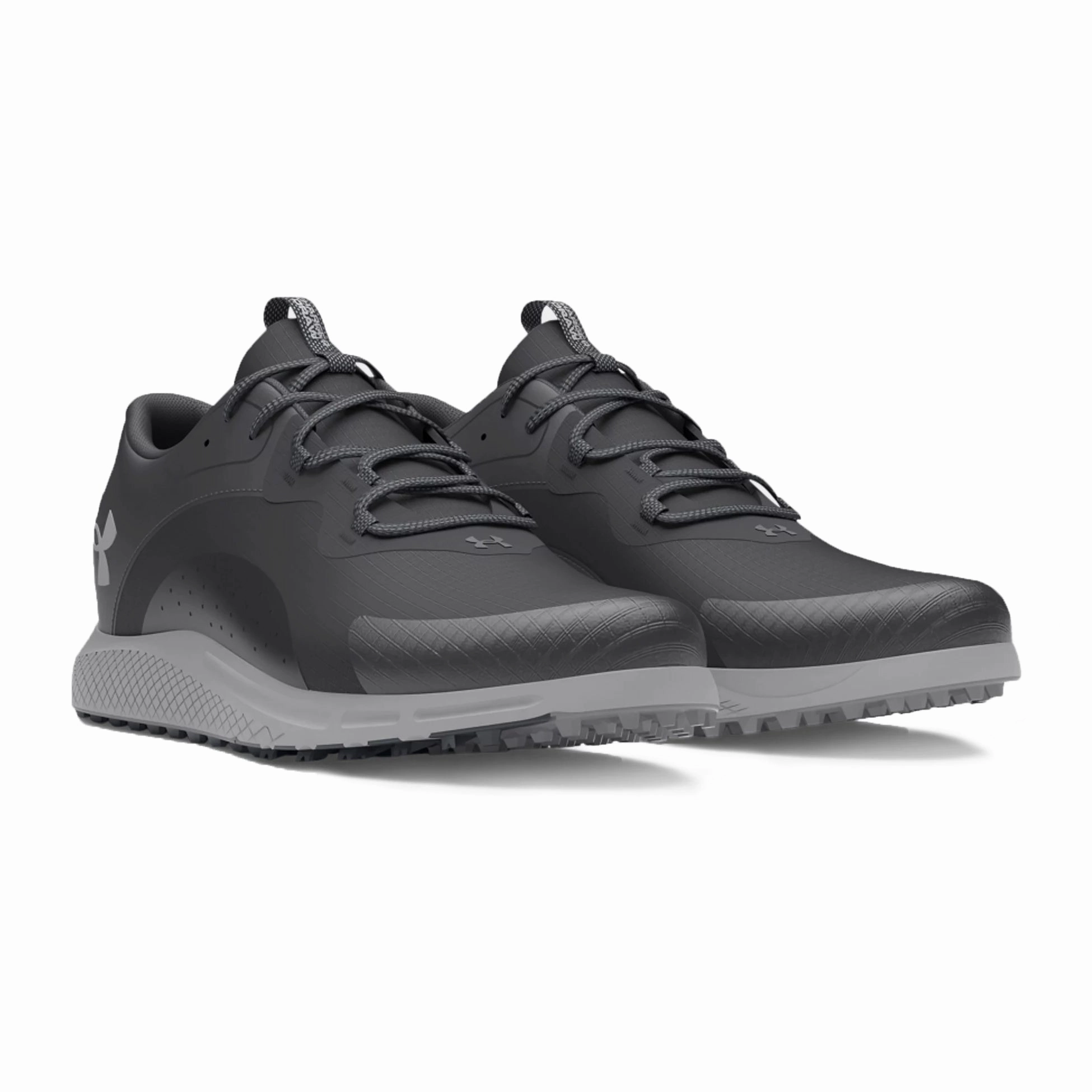 Under Armour Charged Draw 2 Spikeless Golf Shoes - Black/Mod Grey Chic Platform Sneakers