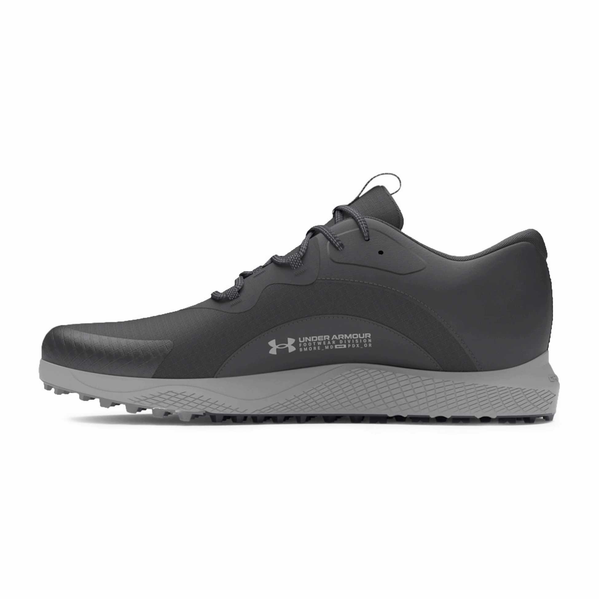 Under Armour Charged Draw 2 Spikeless Golf Shoes - Black/Mod Grey Chic Platform Sneakers