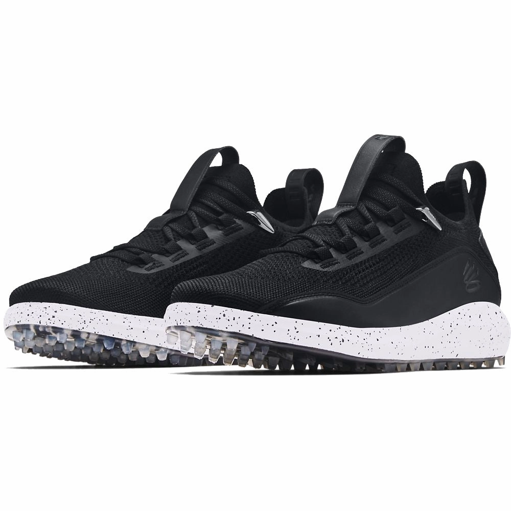 Under Armour Curry 8 Spikeless Shoes - Black Performance Golf Trainers