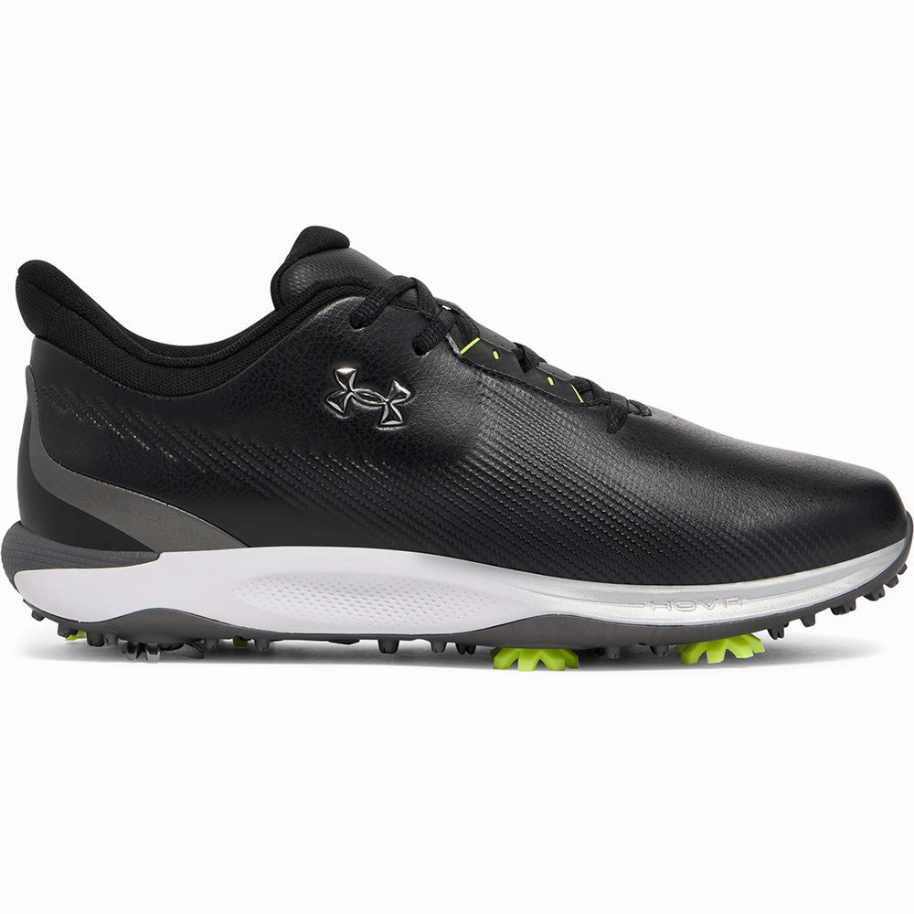 Under Armour Drive Fade Spiked Waterproof Shoes - Black/Black/Metallic Silver Under Armour golf footwear styles