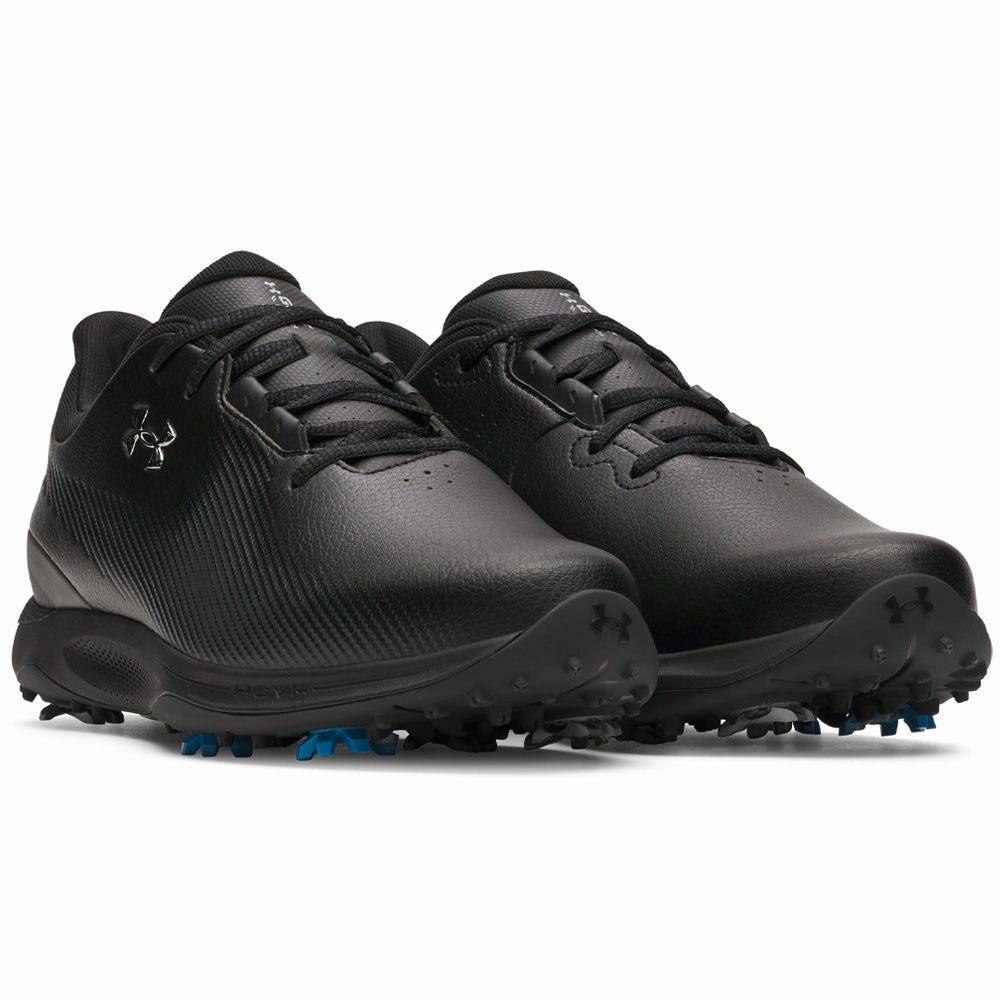 Under Armour Drive Fade Spiked Waterproof Shoes - Black/Metallic Silver Performance Golf Trainers