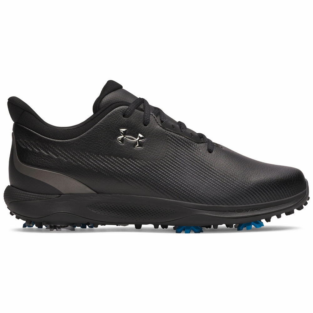 Under Armour Drive Fade Spiked Waterproof Shoes - Black/Metallic Silver Under Armour golf footwear styles