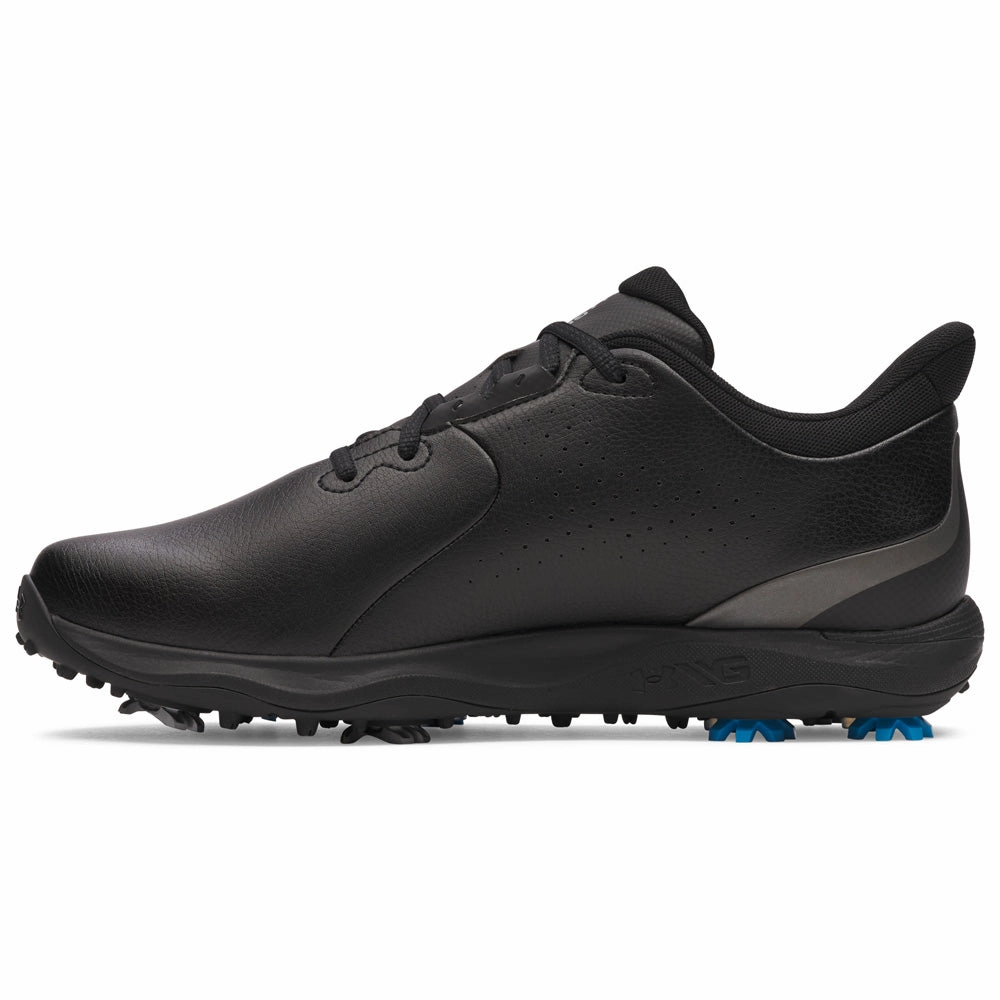 Under Armour Drive Fade Spiked Waterproof Shoes - Black/Metallic Silver Performance Golf Trainers