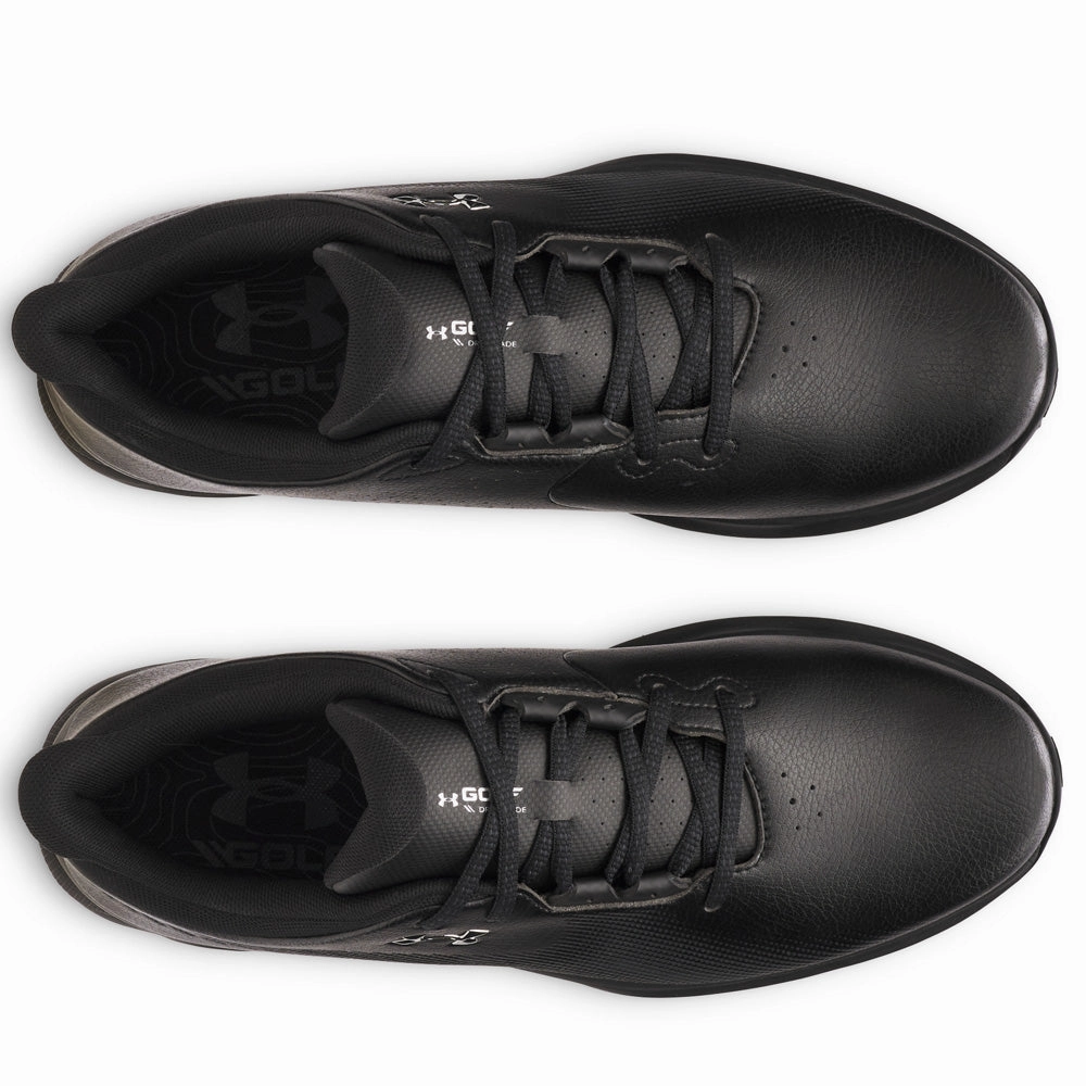 Under Armour Drive Fade Spiked Waterproof Shoes - Black/Metallic Silver Performance Golf Trainers
