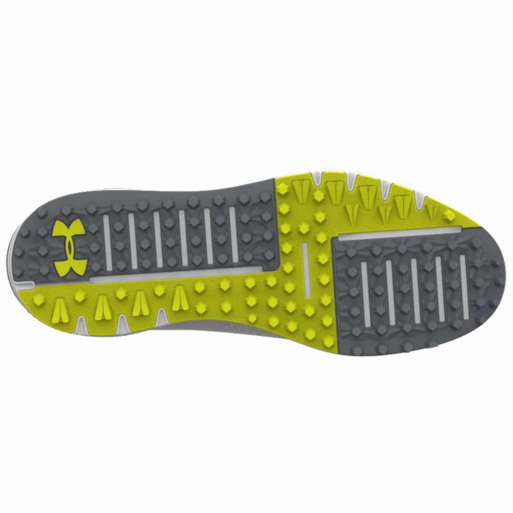 Under Armour Drive Fade Spikeless Waterproof Shoes - White/White/Titan Grey Performance Golf Trainers