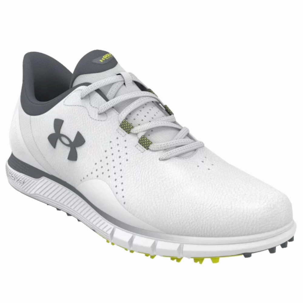 Under Armour Drive Fade Spikeless Waterproof Shoes - White/White/Titan Grey Performance Golf Trainers
