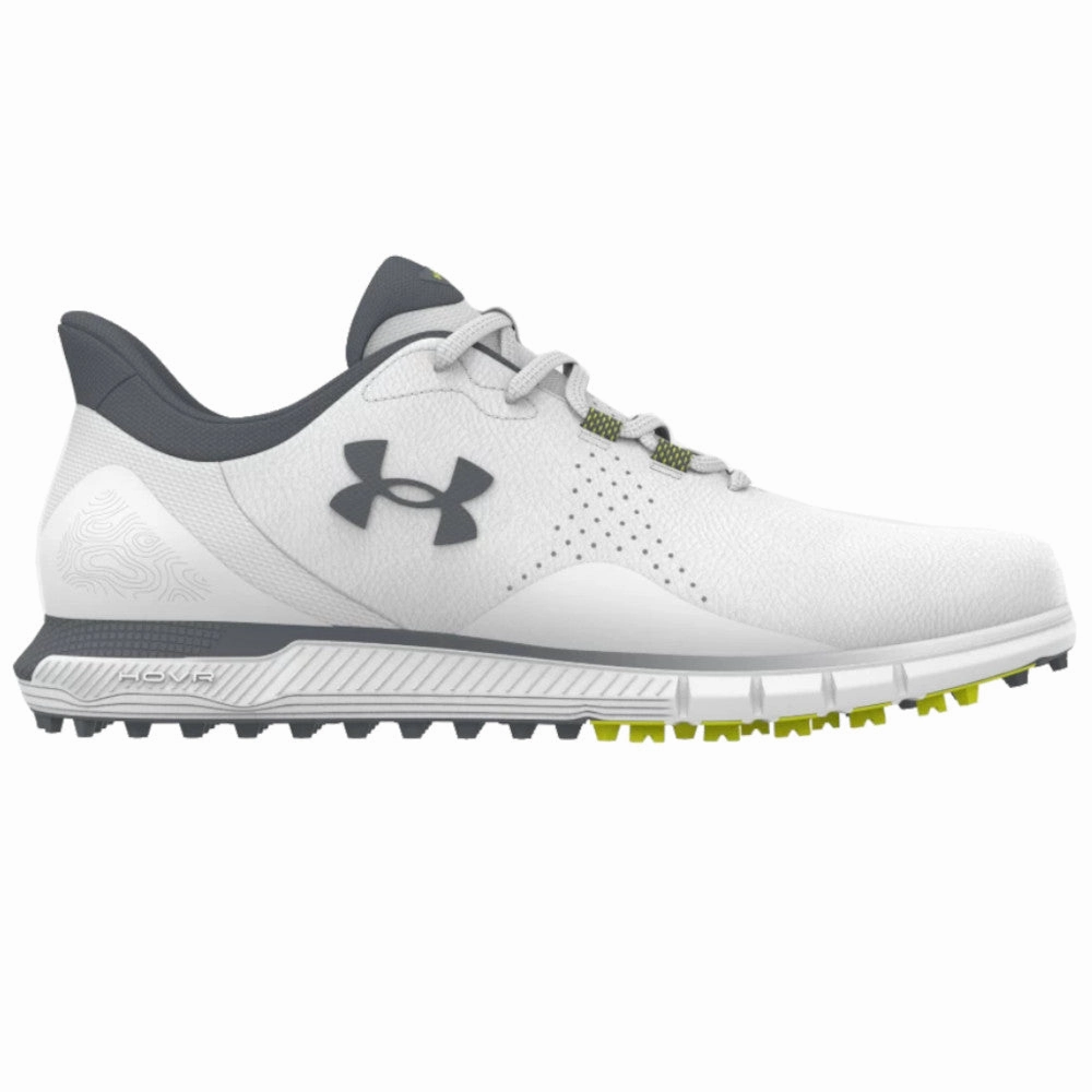Under Armour Drive Fade Spikeless Waterproof Shoes - White/White/Titan Grey Under Armour golf footwear styles