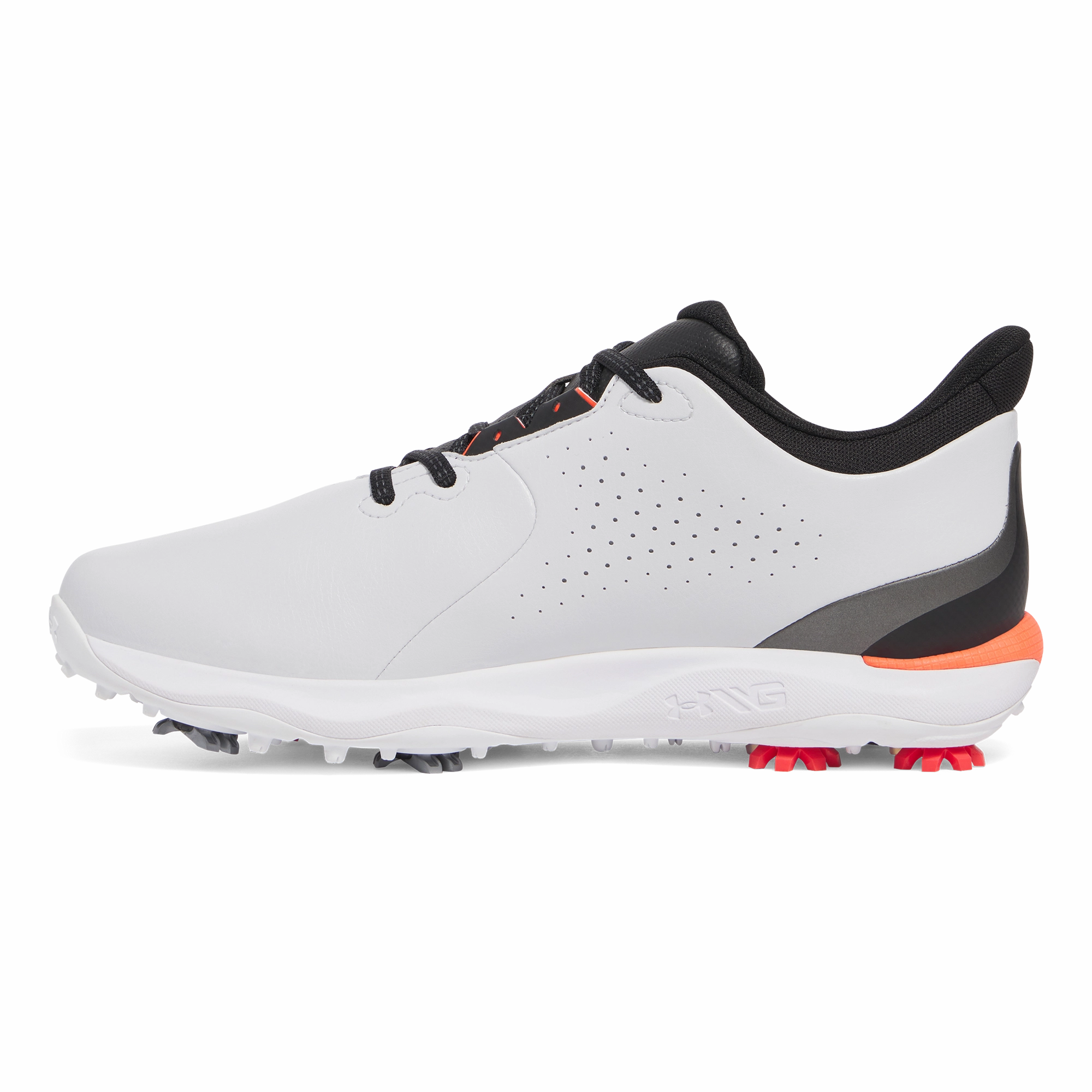 Under Armour Drive Fade Wide Golf Shoes - Halo Grey/Black Pro Grip Golf Cleats
