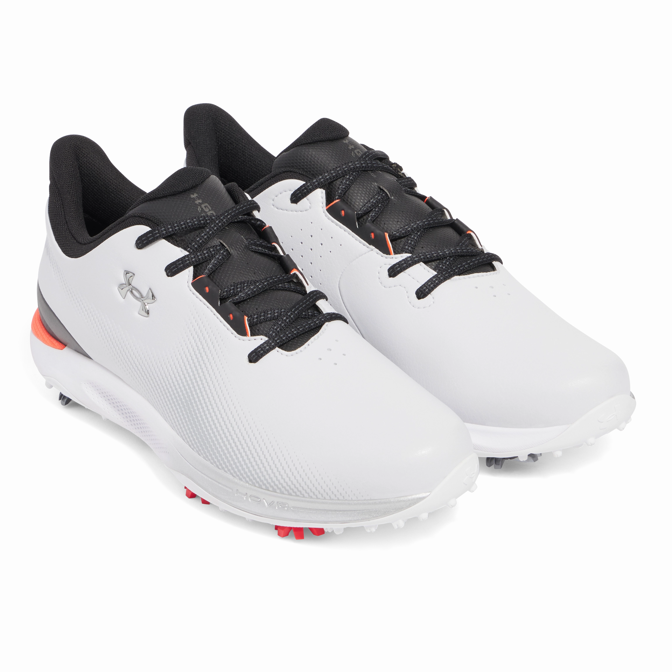 Under Armour Drive Fade Wide Golf Shoes - Halo Grey/Black Pro Grip Golf Cleats