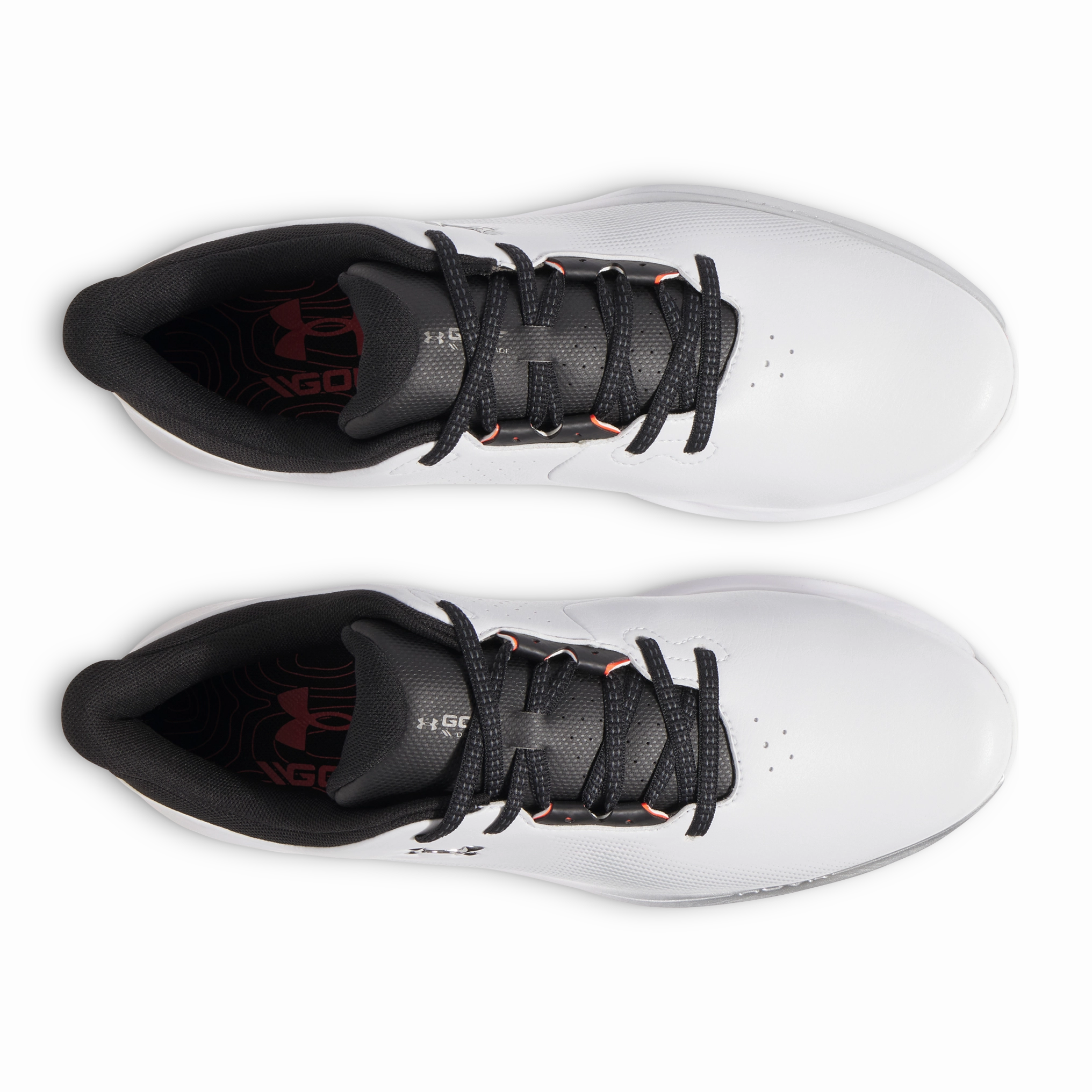 Under Armour Drive Fade Wide Golf Shoes - Halo Grey/Black Pro Grip Golf Cleats