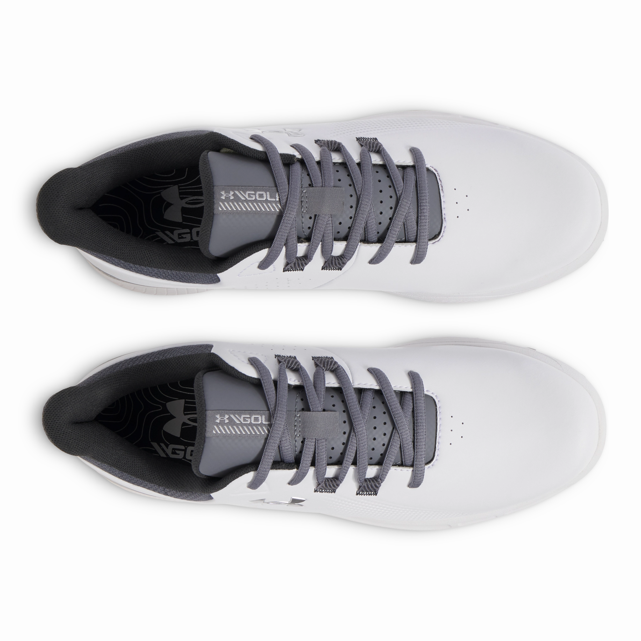 Under Armour Drive Medal Spikeless Golf Shoes - White/Titan Grey Chic Platform Sneakers